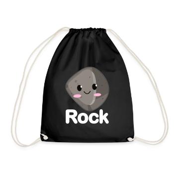 Ciseaux Papier Pierre Drôle Groupe Kawaii - Sac de sport léger - noir - Devant