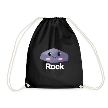 Ciseaux Papier Pierre Drôle Groupe Kawaii - Sac de sport léger - noir - Devant