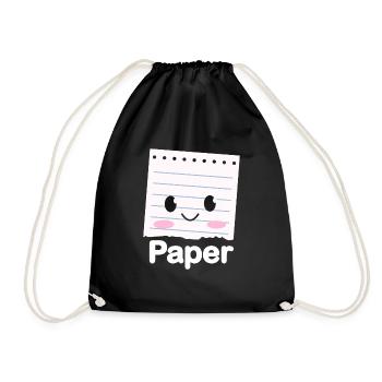 Ciseaux Papier Pierre Drôle Groupe Kawaii - Sac de sport léger - noir - Devant