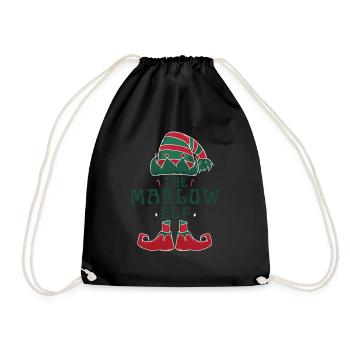 Der Marlow Elf Pyjama für lustige Weihnachtsfeiertage - Turnbeutel - Schwarz - Vorne