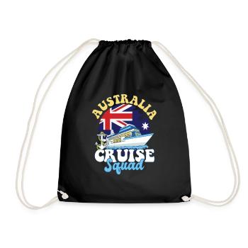 Australia Cruise Squad Family Vacation Trip - Drawstring Bag - black - Front