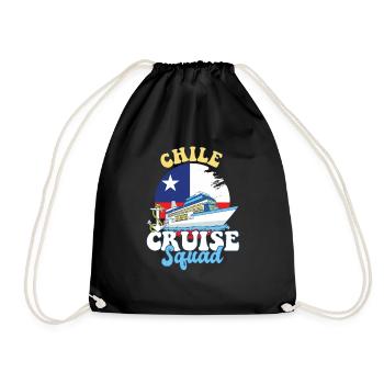 Chile Cruise Squad Family Vacation Trip - Drawstring Bag - black - Front