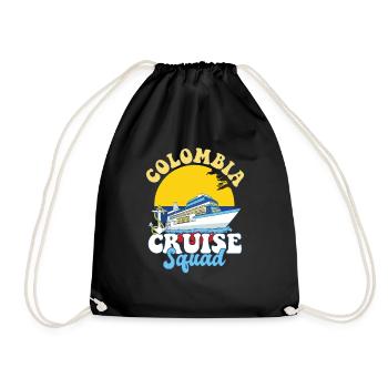 Colombia Cruise Squad Family Vacation Trip - Drawstring Bag - black - Front