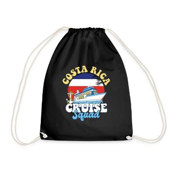 Costa Rica Cruise Squad Family Vacation Trip - Drawstring Bag - black - Front