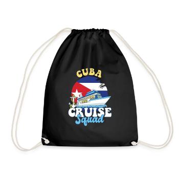 Cuba Cruise Squad Family Vacation Trip - Drawstring Bag - black - Front