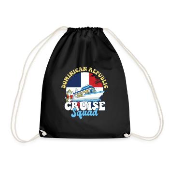 Dominican Republic Cruise Squad Family Vacation - Drawstring Bag - black - Front