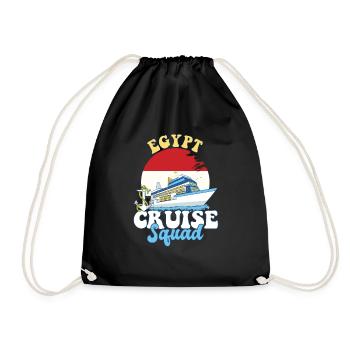 Egypt Cruise Squad Family Vacation Trip - Drawstring Bag - black - Front
