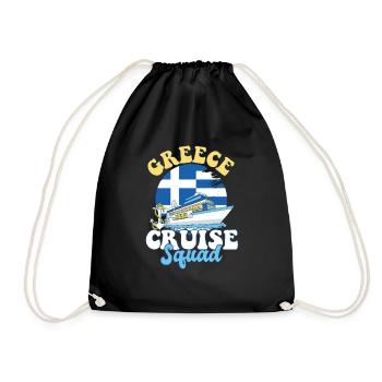 Greece Cruise Squad Family Vacation Trip - Drawstring Bag - black - Front