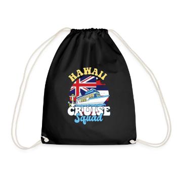 Hawaii Cruise Squad Family Vacation Trip - Drawstring Bag - black - Front