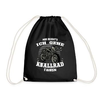 Knallrad fahren. Motorrad fahren. - Turnbeutel - Schwarz - Vorne