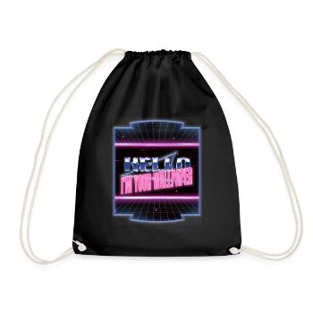 hack out bday hacker fans and free wifi codes - Turnbeutel - Schwarz - Vorne