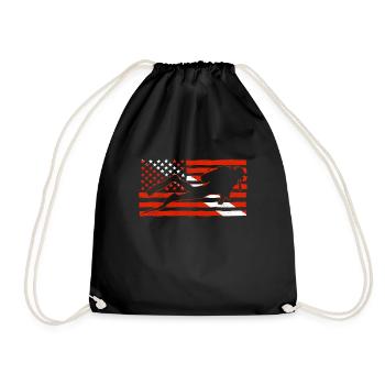 Tauchen Lustig Vintage Taucher Geschenk - Turnbeutel - Schwarz - Vorne