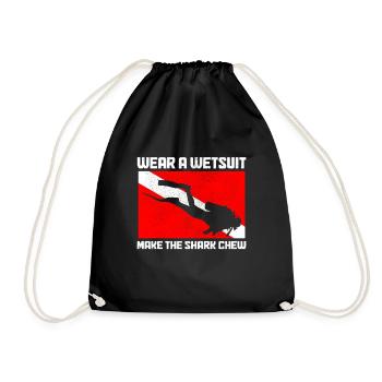 Tauchen Lustig Vintage Taucher Geschenk - Turnbeutel - Schwarz - Vorne