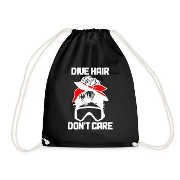 Tauchen Lustig Vintage Taucher Geschenk - Turnbeutel - Schwarz - Vorne