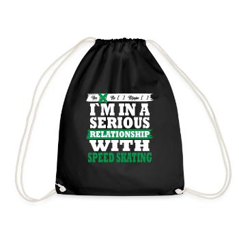 Patinage de vitesse Ma relation sérieuse drôle - Sac de sport léger - noir - Devant