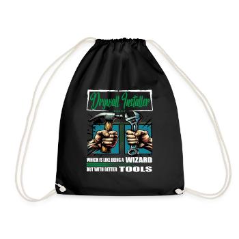 Poseur de cloisons sèches Profession Dire Ouvrier - Sac de sport léger - noir - Devant