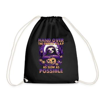 Costume d'Halloween de paresseux effrayant | - Sac de sport léger - noir - Devant