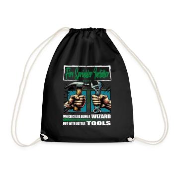 Installateur de gicleurs d’incendie Profession Dire Ouvrier - Sac de sport léger - noir - Devant