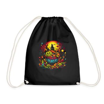 Halloween Citrouille Seau Candy Bucket Costume - Sac de sport léger - noir - Devant