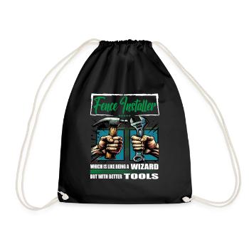 Profession d’installateur de clôtures disant ouvrier - Sac de sport léger - noir - Devant