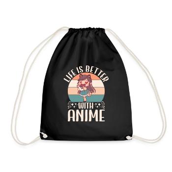 Cute Japanese Manga Women Girls Gift Otaku Kawaii - Turnbeutel - Schwarz - Vorne