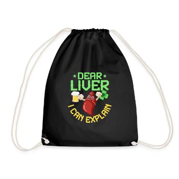 Dear Liver I Can Explain - Turnbeutel - Schwarz - Vorne