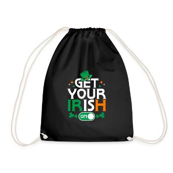Get Your Irish On - Drawstring Bag - black - Front
