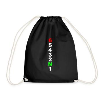 Motorrad Biker Lustiges Geschenk - Turnbeutel - Schwarz - Vorne
