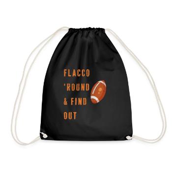 Flacco 'Round & Find Out - Bold Statement Tee - Drawstring Bag - black - Front
