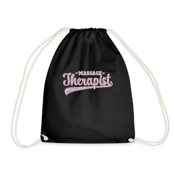 Massage Therapist Therapy Masseuse Appreciation - Drawstring Bag - black - Front