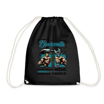 Blacksmith Profession Saying Worker - Drawstring Bag - black - Front