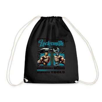 Locksmith Profession Saying Worker - Drawstring Bag - black - Front