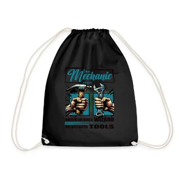 Mechanic Profession Saying Worker - Drawstring Bag - black - Front