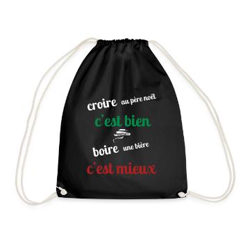 Men's, Women's, Humorous, Humorous T-Shirt Gift - Drawstring Bag - black - Front