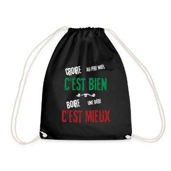 Men's, Women's, Humorous, Humorous T-Shirt Gift - Drawstring Bag - black - Front
