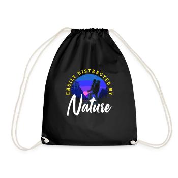 Cadeau de randonnée drôle - Sac de sport léger - noir - Devant