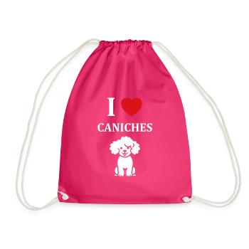 Humour chien petit caniche - Sac de sport léger - fuchsia - Devant
