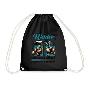 Upholsterer Profession Saying Worker - Drawstring Bag - black - Front
