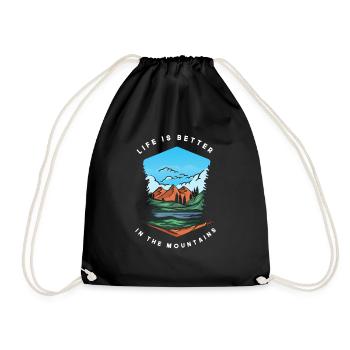 Cadeau de randonnée drôle - Sac de sport léger - noir - Devant