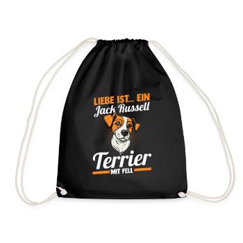 Hund Jacke Russell - Turnbeutel - Schwarz - Vorne
