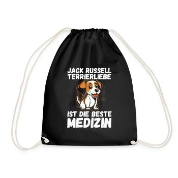 Hund Jacke Russell - Turnbeutel - Schwarz - Vorne