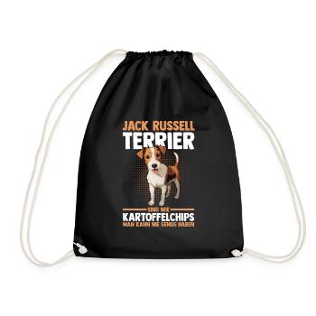 Hund Jacke Russell - Turnbeutel - Schwarz - Vorne