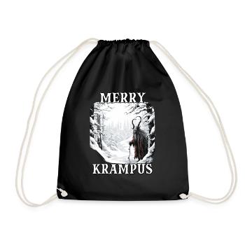 Krampus T | Costume de Krampus | Père Noël - Sac de sport léger - noir - Devant