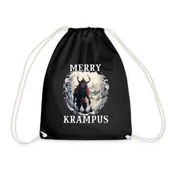 Krampus T | Costume de Krampus | Père Noël - Sac de sport léger - noir - Devant