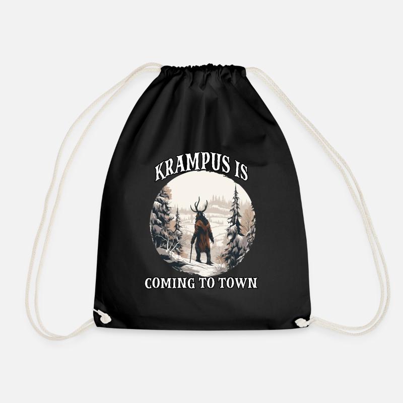 Krampus T | Krampus Kostüm | Schauriger - Turnbeutel - Schwarz