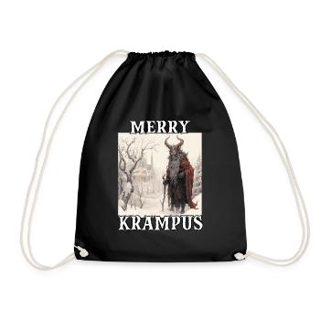 Krampus T Bayerischer Weihnachtsmann Kramperl - Turnbeutel - Schwarz - Vorne