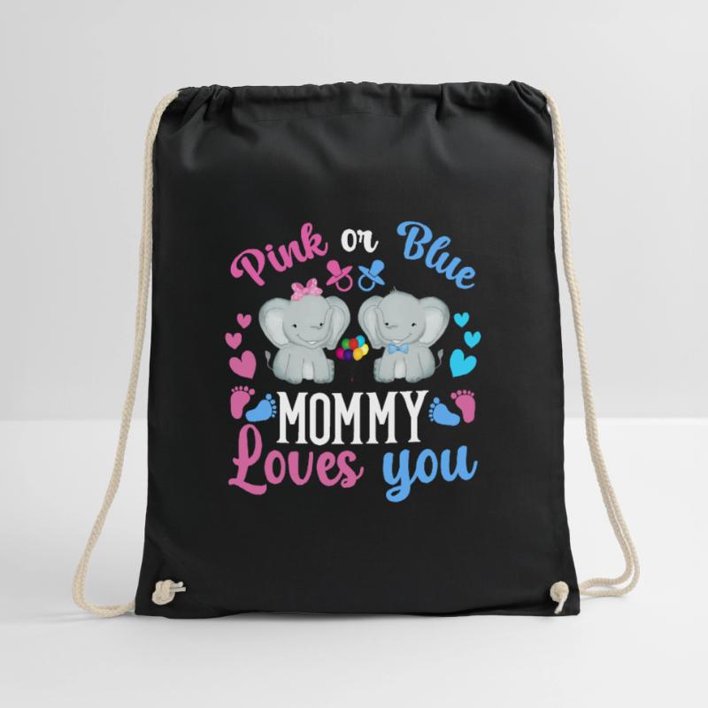 Pink Oder Blue Mama Liebt Dich Geschlecht Turnbeutel