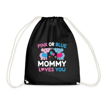 Maman rose ou bleue t'aime le sexe - Sac de sport léger - noir - Devant