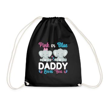 Papa rose ou bleu t'aime le sexe - Sac de sport léger - noir - Devant