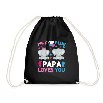 Papa rose ou bleu t'aime le sexe - Sac de sport léger - noir - Devant